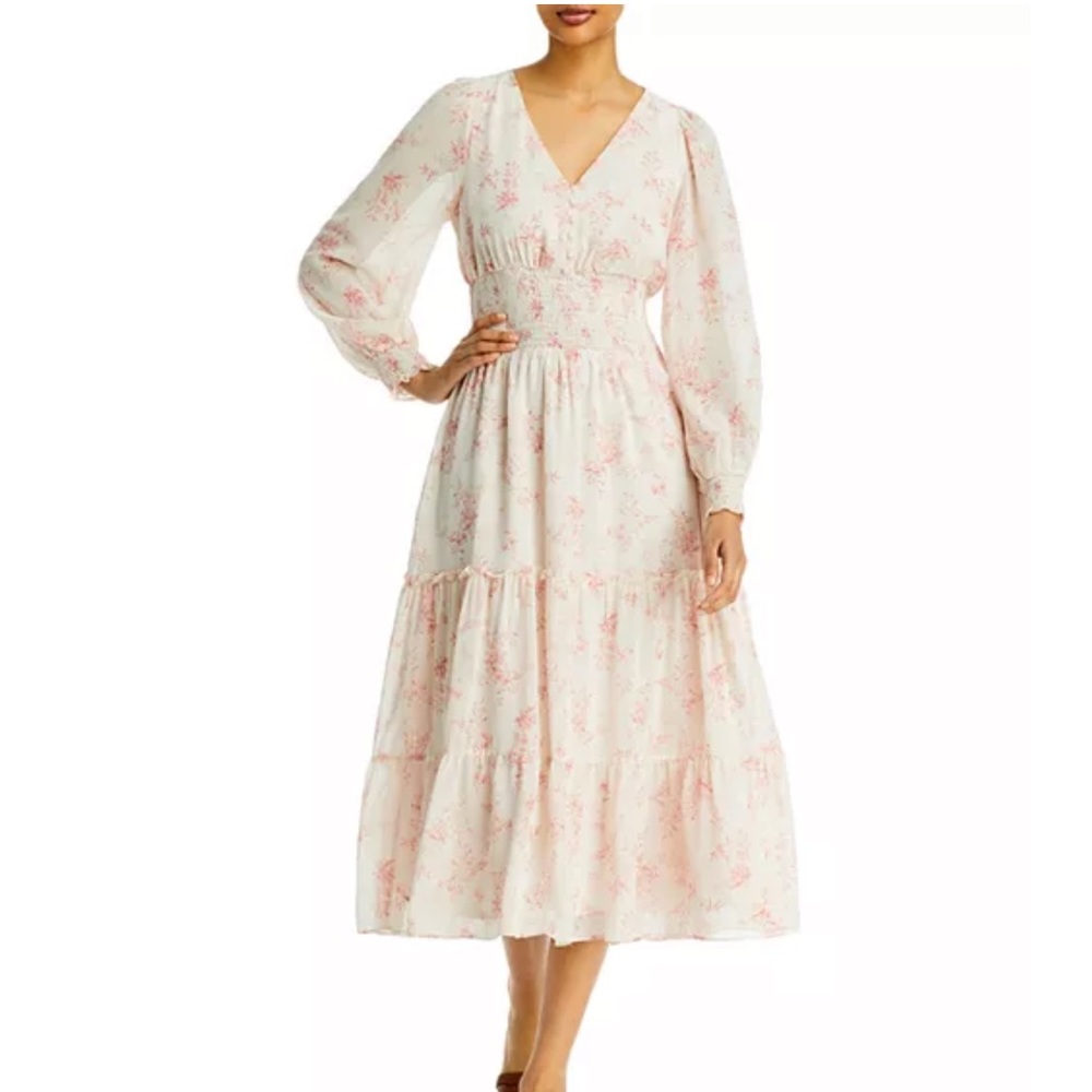 Lucy Paris Floral Print Smocked Dress